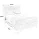 Escape Glazed Natural Oak King Upholstered Panel Bed