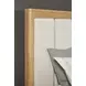 Escape Glazed Natural Oak King Upholstered Panel Bed