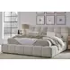 Escape Fluffy River Rock Queen Upholstered Panel Bed