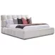 Escape Fluffy River Rock Queen Upholstered Panel Bed