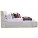 Escape Fluffy River Rock Queen Upholstered Panel Bed
