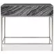 Linea Black Forest Marble And Textured Graphite Metal Nightstand