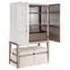 Melange Cream and Champagne Dream Weaver 2 Door Bar Cabinet with LED