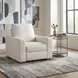 Live Beautifully Cream Leather Optimus Power Recliner with Power Headrest and USB Charging