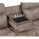 Nashville Brown Manual Reclining 88" Sofa with Drop-Down Console and USB Charging