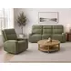 Traxton Jasper Moss 92" Zero Gravity Triple Power Reclining Sofa with USB Charging