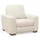 Live Beautifully Cream Leather Optimus Power Recliner with Power Headrest and USB Charging