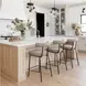 Kede Green Tweed Counter Height Stool