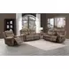 Nashville Brown Manual Reclining 88" Sofa with Drop-Down Console and USB Charging
