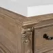 Marisol Fawn and Cream California King Leather Upholstered Storage Sleigh Bed