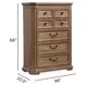 Adler Court Florentine Walnut 5 Drawer Chest