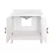 Bixby Matte White Lacquer Carrera Marble Top Bath Vanity