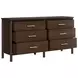 Verge Handcrafted Walnut and Cream Upholstered Panel Bedroom Set