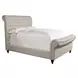 Jackie Crepe Queen Upholstered Sleigh Bed