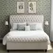 Jackie Crepe King Upholstered Sleigh Bed