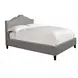 Jamie Falstaff Gray Performance Fabric Queen Upholstered Panel Bed
