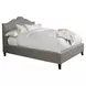 Jamie Falstaff Gray Performance Fabric Queen Upholstered Panel Bed