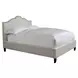 Jamie Flour Natural Performance Fabric Queen Upholstered Panel Bed