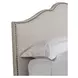 Jamie Flour Natural Performance Fabric Queen Upholstered Panel Bed