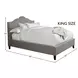 Jamie Falstaff Gray Performance Fabric King Upholstered Panel Bed