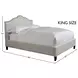 Jamie Flour Natural Performance Fabric King Upholstered Panel Bed
