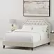 Jasmine Champagne Natural King Upholstered Panel Bed