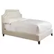 Jasmine Champagne Natural King Upholstered Panel Bed