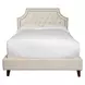 Jasmine Champagne Natural King Upholstered Panel Bed