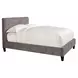 Jody Cornflower Gray Performance Fabric Queen Upholstered Panel Bed