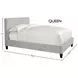 Jody Porcelain Natural Performance Fabric Queen Upholstered Panel Bed