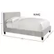 Jody Porcelain Natural Performance Fabric King Upholstered Panel Bed