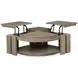 Conrad Stone Harbor Gray Free Form Lift Top Cocktail Table