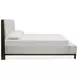 Bellamy Coffee Bean and Elite Dove Queen Upholstered Panel Bed