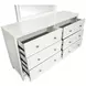 Springhouse Whisper White 6 Drawer Dresser with Rectangular Mirror