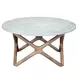 Wyman Banswara White Round Marble Top Ocassional Table