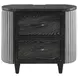 Skyline Onyx and Gray Upholstered Panel Bedroom Set