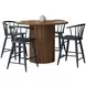 Auden Black and Chestnut 5 Piece Counter Height Dining Set