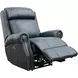 Blair Shoreham Blue Leather Power Recliner with Nailhead Trim and USB Charging