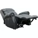 Blair Shoreham Blue Leather Power Recliner with Nailhead Trim and USB Charging