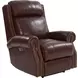 Blair Marisol Cabernet Leather Power Recliner with Nailhead Trim and USB Charging
