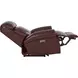 Blair Marisol Cabernet Leather Power Recliner with Nailhead Trim and USB Charging