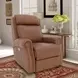 Blair Dobbs Saddle Leather Power Recliner with Nailhead Trim and USB Charging