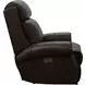 Blair Ashford Walnut Leather Power Recliner with Nailhead Trim and USB Charging