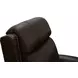 Blair Ashford Walnut Leather Power Recliner with Nailhead Trim and USB Charging