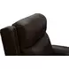 Blair Ashford Walnut Leather Power Recliner with Nailhead Trim and USB Charging
