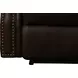 Blair Ashford Walnut Leather Power Recliner with Nailhead Trim and USB Charging