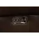 Blair Ashford Walnut Leather Power Recliner with Nailhead Trim and USB Charging