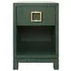 Blair Green Dyed Square 1 Drawer Glass Top Side Table