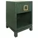 Blair Green Dyed Square 1 Drawer Glass Top Side Table