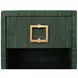 Blair Green Dyed Square 1 Drawer Glass Top Side Table